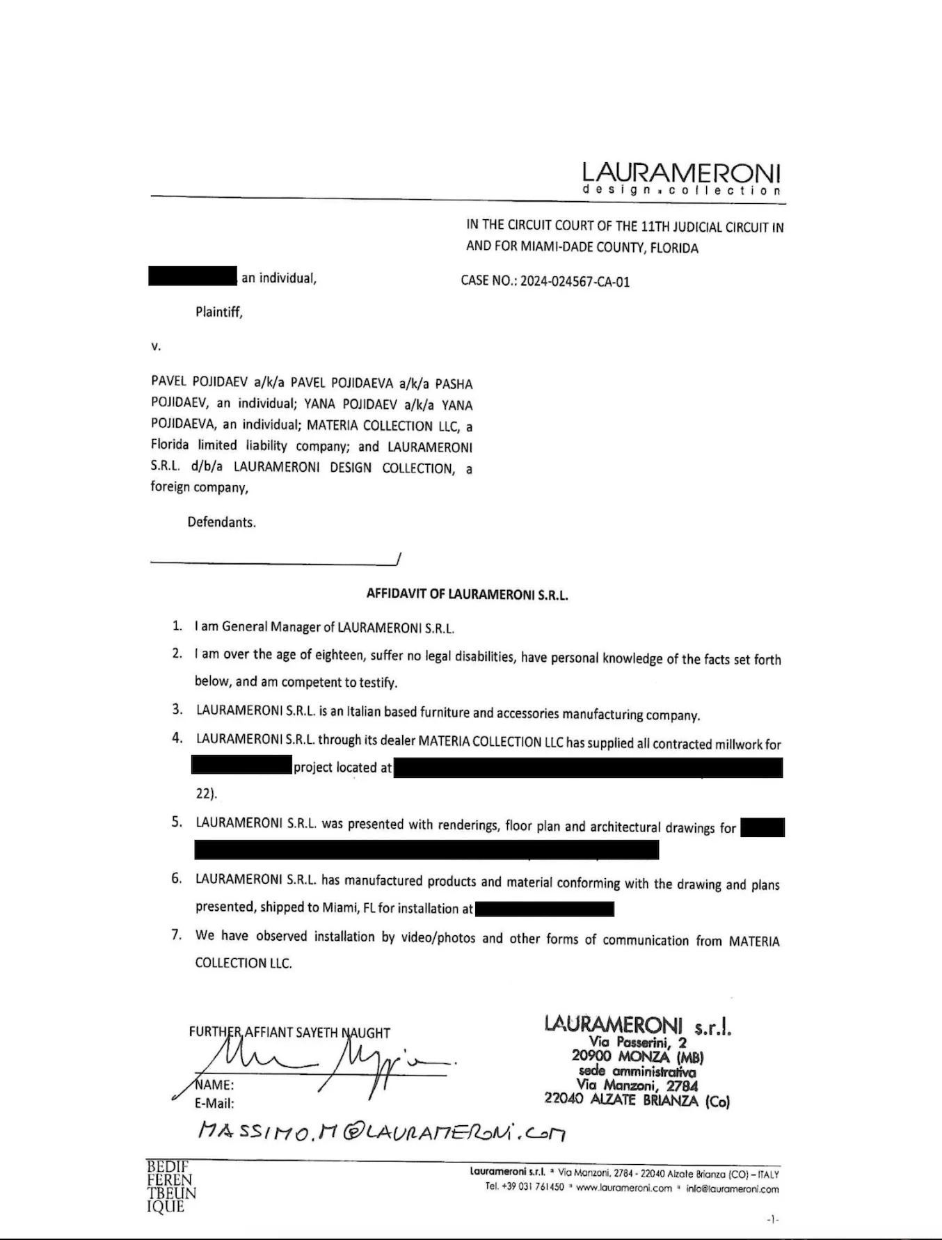 Laurameroni affidavit
